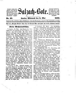 Salzach-Bote Mittwoch 8. Mai 1872