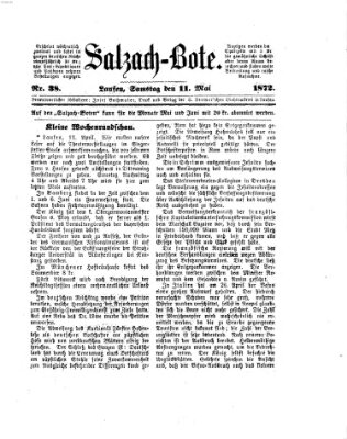 Salzach-Bote Samstag 11. Mai 1872