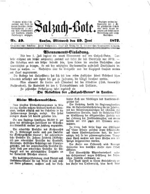 Salzach-Bote Mittwoch 19. Juni 1872