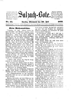 Salzach-Bote Mittwoch 10. Juli 1872