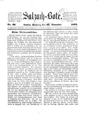 Salzach-Bote Samstag 16. November 1872