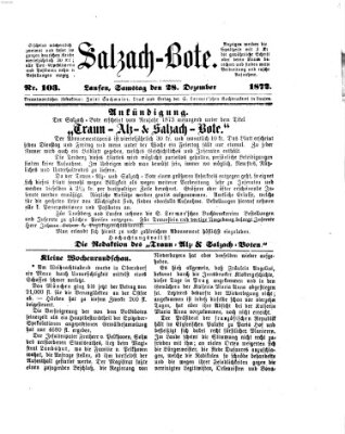 Salzach-Bote Samstag 28. Dezember 1872