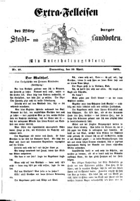 Extra-Felleisen (Würzburger Stadt- und Landbote) Donnerstag 20. April 1871