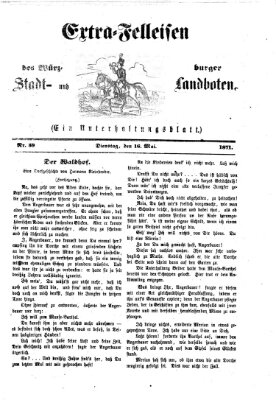 Extra-Felleisen (Würzburger Stadt- und Landbote) Dienstag 16. Mai 1871