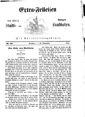 Extra-Felleisen (Würzburger Stadt- und Landbote) Dienstag 21. November 1871