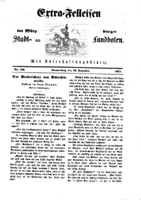 Extra-Felleisen (Würzburger Stadt- und Landbote) Donnerstag 28. Dezember 1871