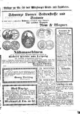 Würzburger Stadt- und Landbote Donnerstag 7. März 1872