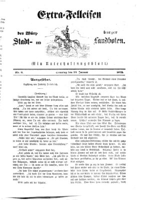 Extra-Felleisen (Würzburger Stadt- und Landbote) Sonntag 14. Januar 1872
