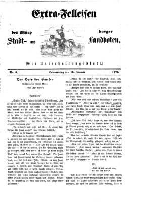 Extra-Felleisen (Würzburger Stadt- und Landbote) Donnerstag 18. Januar 1872