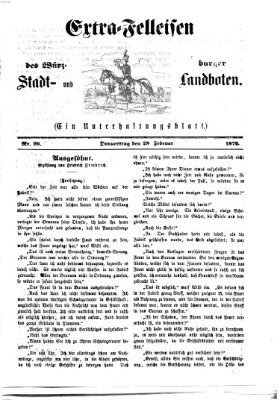 Extra-Felleisen (Würzburger Stadt- und Landbote) Donnerstag 29. Februar 1872