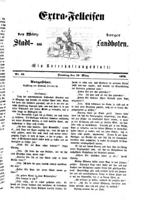 Extra-Felleisen (Würzburger Stadt- und Landbote) Dienstag 19. März 1872