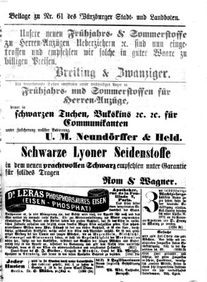 Würzburger Stadt- und Landbote Mittwoch 12. März 1873