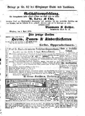 Würzburger Stadt- und Landbote Samstag 5. April 1873