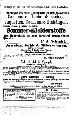 Würzburger Stadt- und Landbote Samstag 12. Juli 1873