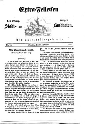 Extra-Felleisen (Würzburger Stadt- und Landbote) Dienstag 11. Februar 1873