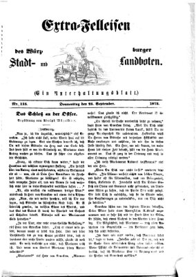 Extra-Felleisen (Würzburger Stadt- und Landbote) Donnerstag 25. September 1873