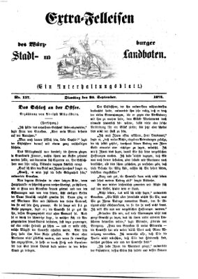 Extra-Felleisen (Würzburger Stadt- und Landbote) Dienstag 30. September 1873