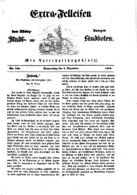 Extra-Felleisen (Würzburger Stadt- und Landbote) Donnerstag 4. Dezember 1873