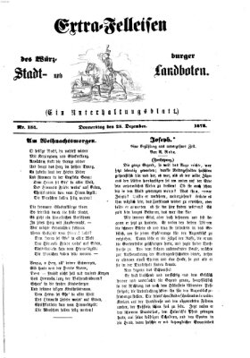 Extra-Felleisen (Würzburger Stadt- und Landbote) Donnerstag 25. Dezember 1873