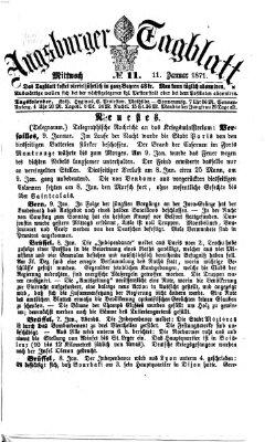 Augsburger Tagblatt Mittwoch 11. Januar 1871