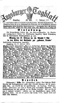 Augsburger Tagblatt Samstag 11. Februar 1871