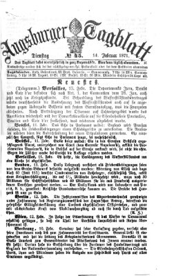 Augsburger Tagblatt Dienstag 14. Februar 1871
