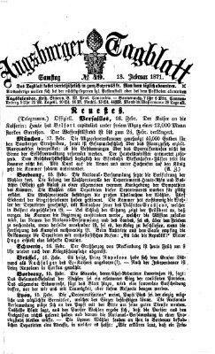 Augsburger Tagblatt Samstag 18. Februar 1871