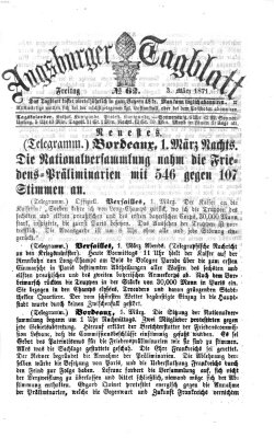 Augsburger Tagblatt Freitag 3. März 1871