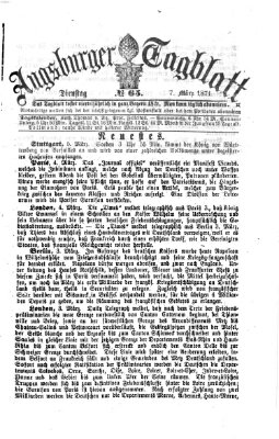 Augsburger Tagblatt Dienstag 7. März 1871