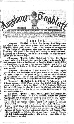 Augsburger Tagblatt Mittwoch 5. April 1871