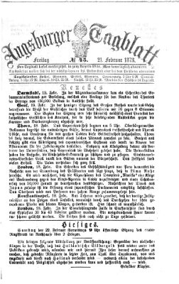 Augsburger Tagblatt Freitag 21. Februar 1873