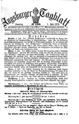 Augsburger Tagblatt Sonntag 6. Juli 1873
