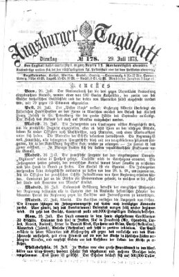 Augsburger Tagblatt Dienstag 29. Juli 1873