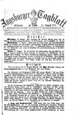 Augsburger Tagblatt Mittwoch 13. August 1873