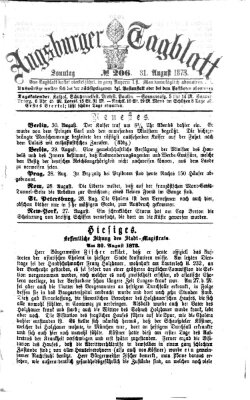 Augsburger Tagblatt Sonntag 31. August 1873