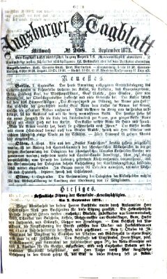 Augsburger Tagblatt Mittwoch 3. September 1873