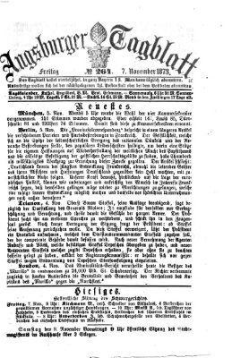 Augsburger Tagblatt Freitag 7. November 1873