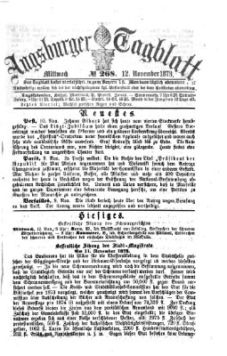 Augsburger Tagblatt Mittwoch 12. November 1873