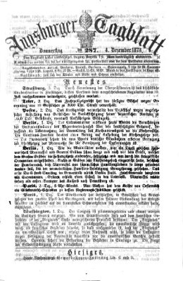 Augsburger Tagblatt Donnerstag 4. Dezember 1873