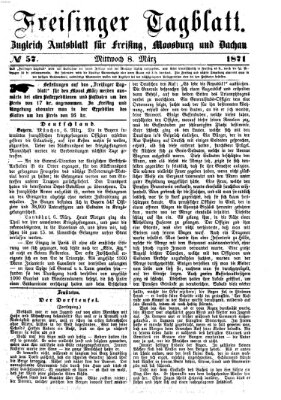 Freisinger Tagblatt (Freisinger Wochenblatt) Mittwoch 8. März 1871