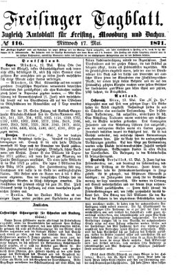 Freisinger Tagblatt (Freisinger Wochenblatt) Mittwoch 17. Mai 1871
