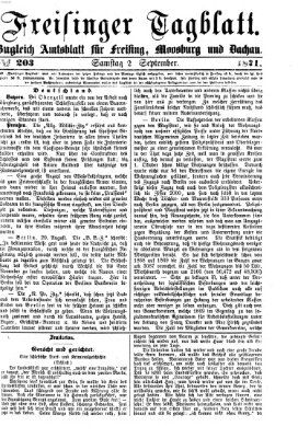Freisinger Tagblatt (Freisinger Wochenblatt) Samstag 2. September 1871