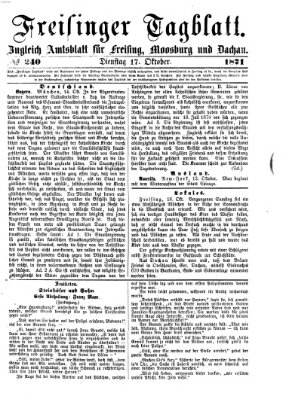 Freisinger Tagblatt (Freisinger Wochenblatt) Dienstag 17. Oktober 1871