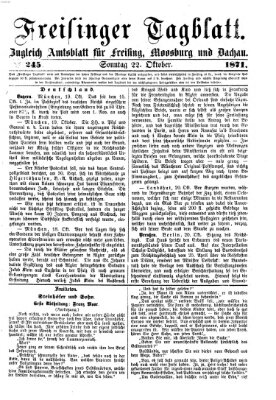 Freisinger Tagblatt (Freisinger Wochenblatt) Sonntag 22. Oktober 1871