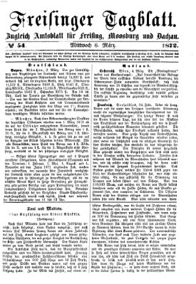 Freisinger Tagblatt (Freisinger Wochenblatt) Mittwoch 6. März 1872