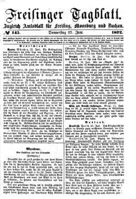 Freisinger Tagblatt (Freisinger Wochenblatt) Donnerstag 27. Juni 1872