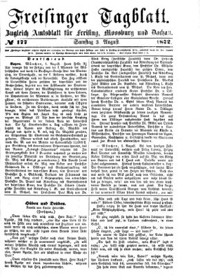 Freisinger Tagblatt (Freisinger Wochenblatt) Samstag 3. August 1872
