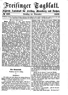 Freisinger Tagblatt (Freisinger Wochenblatt) Dienstag 19. November 1872