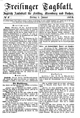 Freisinger Tagblatt (Freisinger Wochenblatt) Freitag 3. Januar 1873