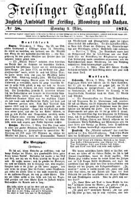 Freisinger Tagblatt (Freisinger Wochenblatt) Sonntag 9. März 1873